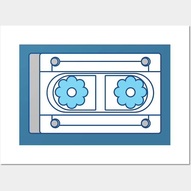 Awesome mixtape Minimalistic ornament retro vintage cassette tape Wall Art by waltzart